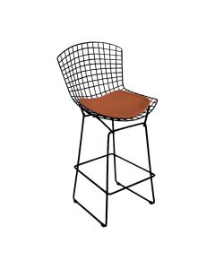 Banqueta Bertoia Preta D60 Assento Cobre