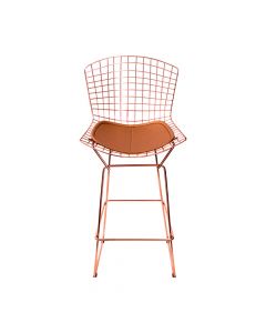 Banqueta Bertoia Cobre D70 Com Assento Cobre