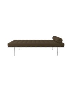 Couch Barcelona de Couro Natural Legitmo Marrom