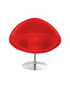 Poltrona Design Gondula Couro Sintético Vermelho