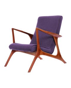 Poltrona Mona Plus Vk Anos 50 Suede Roxo